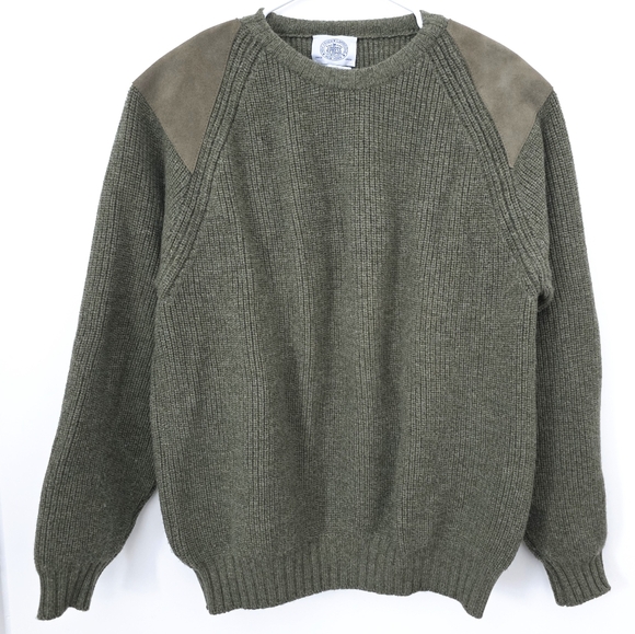 J. Press Other - J Press 100% Pure Merino Wool Pullover Green Knit Sweater Scotland Crewneck